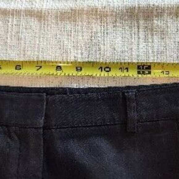 Theory Dress Pants Womens 4 Black Ines Tailored Wool-Spandex Trousers Low Rise - Picture 8 of 9